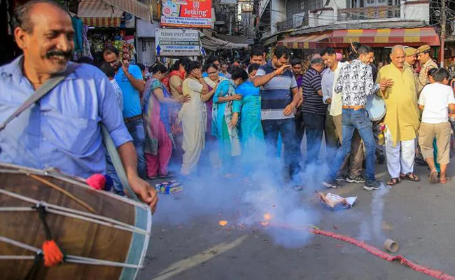 PDP BJP Break Up Peoples Celebrations In Kashmir - Sakshi