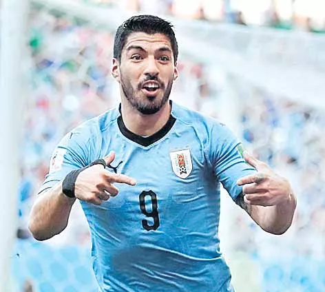 Luis Suarez Goal Enough for Uruguay to Eliminate Saudi Arabia - Sakshi