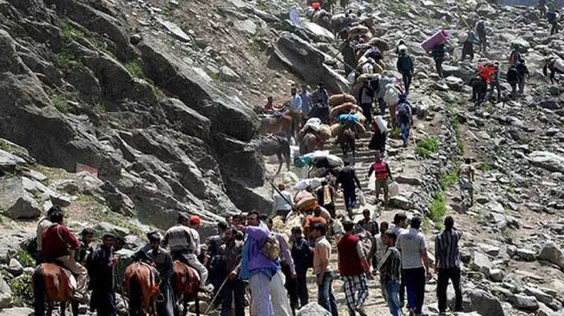 Security Tightened For Amarnath Yatra  - Sakshi