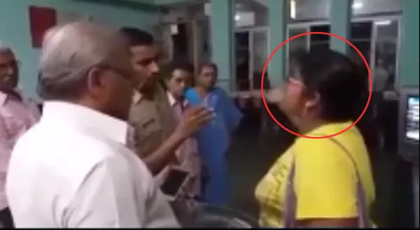 Woman Hulchul In Guntur Railway Station - Sakshi