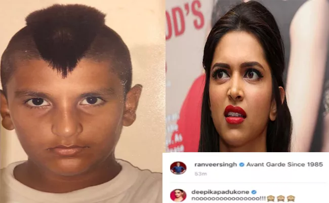 Deepika Padukone Funny Comment On Ranveer Singh Childhood Photo - Sakshi