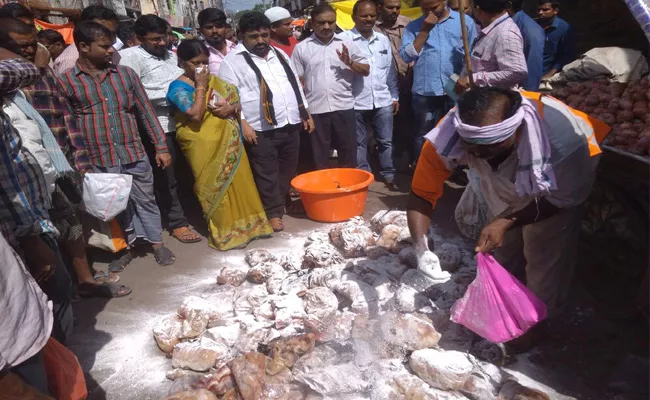 Stored Meat Found In Hotels Krishna - Sakshi