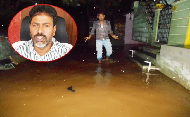 TDP Mla Chand Basha Constituency Facing Flood Water Problems Anantapur - Sakshi