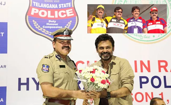 Tollywood Heros Vs Hyderabad Police Cricket Match At LB Stadium Hyderabad - Sakshi