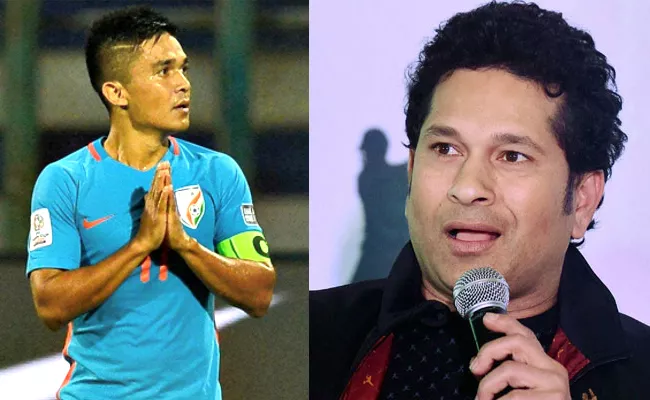 Sachin Says Fill in the Stadiums And support our Indian Football Team - Sakshi