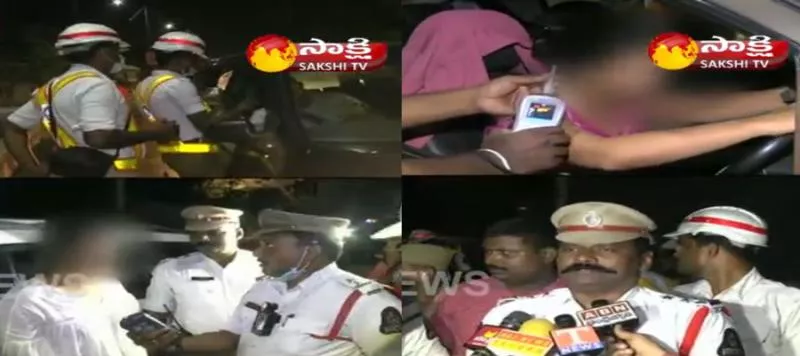 Hyderabad Police Drunk and Drive At Midnight - Sakshi