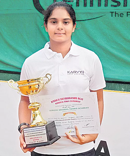 Sanjana wins another AITA Title - Sakshi