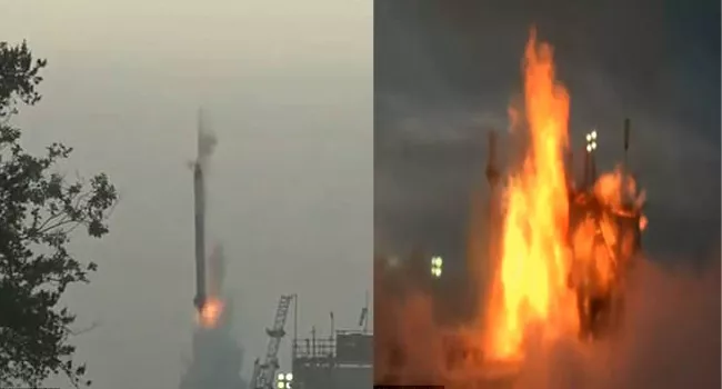 MOMO-2 Rocket Crash Landed On Launch Pad - Sakshi