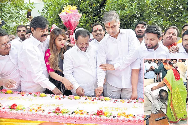 Harish Rao birthday Celebrations as Grand - Sakshi