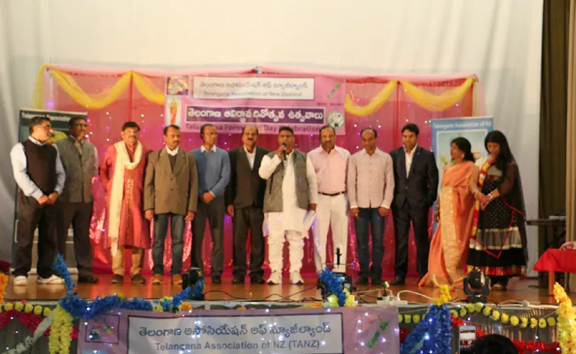 Telangana farmation day celebrations held in Newzeland - Sakshi