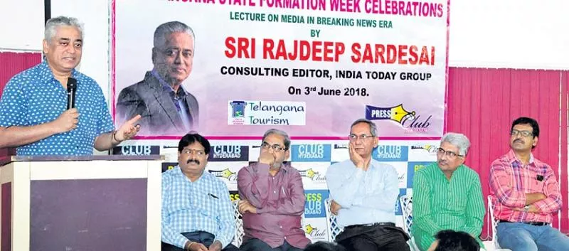 Rajdeep Sardesai Says Fake News Increasing Social Media - Sakshi