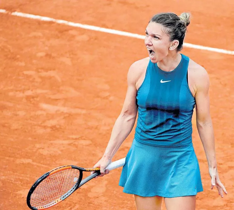 Simona Halep to face Garbine Muguruza in French Open semis - Sakshi