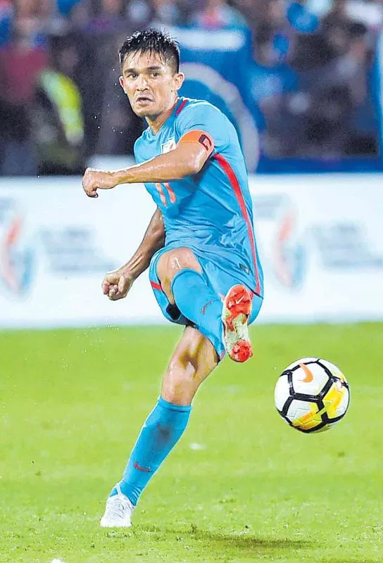 Sunil Chhetri scores again but NZ emerge deserved winners - Sakshi