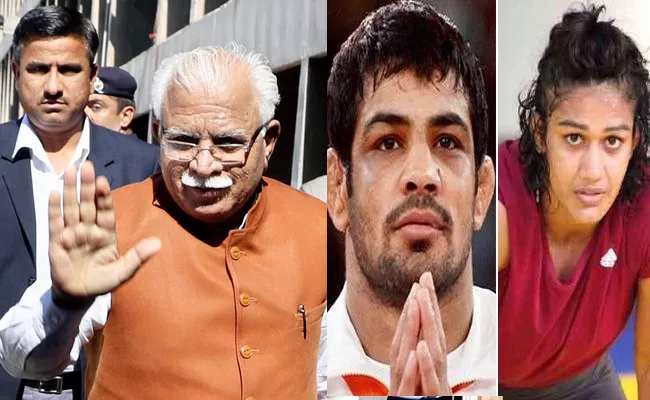 Haryana CM Khattar Puts on Hold Seeking One Third Share of Athletes - Sakshi