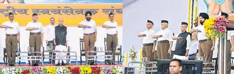 Morphed picture of Pranab Mukherjee giving RSS-style salute goes viral - Sakshi