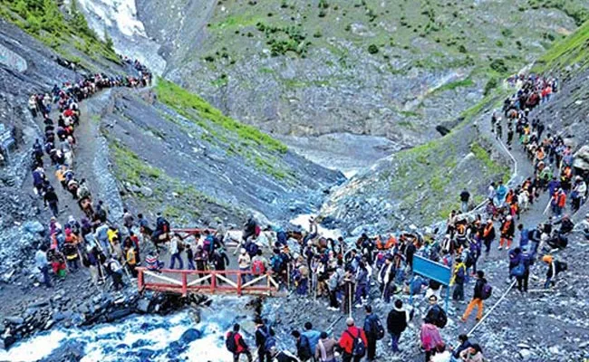 AP Man Died In Amarnath Yatra - Sakshi