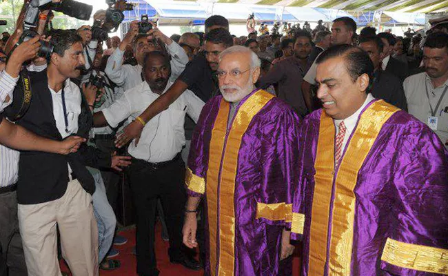 Government Defends Top Billing For Jio Institute - Sakshi