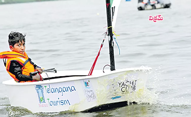 Vijay gets Second Placed in Sailing Championship third day - Sakshi