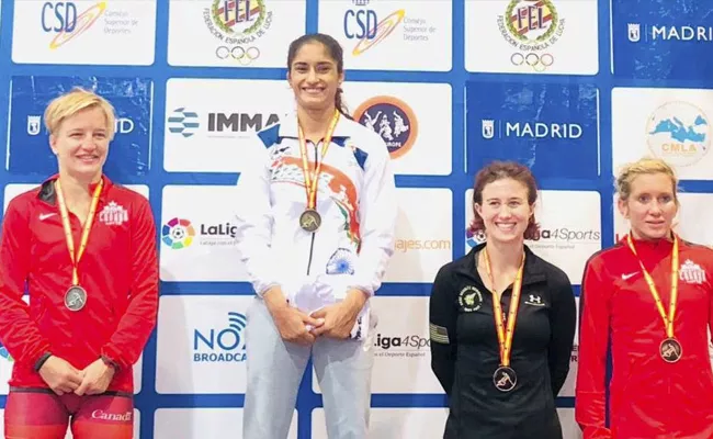 Wrestler Vinesh Phogat Won Gold at Spanish Grand Prix - Sakshi