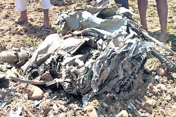 MiG 21 Fighter Jet Aircraft was Collapsed - Sakshi