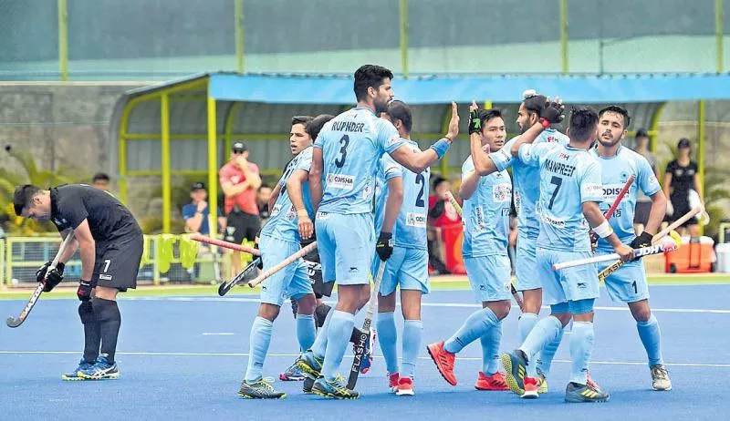 Rupinder brace helps India beat New Zealand 4-2 in first hockey  - Sakshi