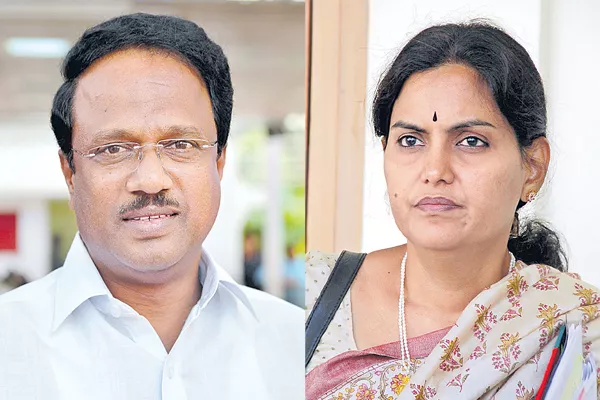 Fighting between lakshma reddy and shanthi kumari in  health department - Sakshi