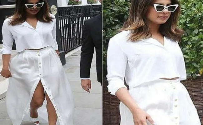 Priyanka Chopra White Dress Price About 1 Lakh - Sakshi