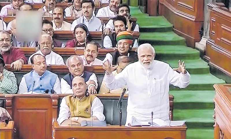 Narendra Modi No Confidence Motion in Lok sabha - Sakshi