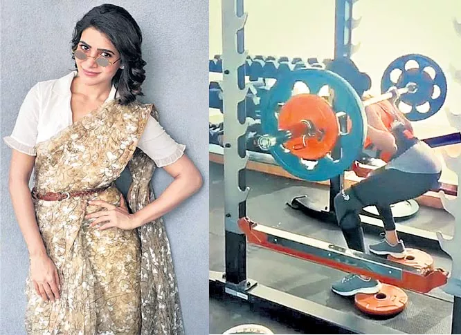 Samantha Workouts in Gym - Sakshi