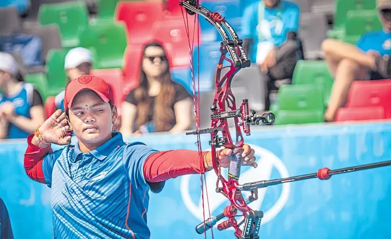 Jyothi Surekha Vennam clinch mixed team bronze in Berlin - Sakshi