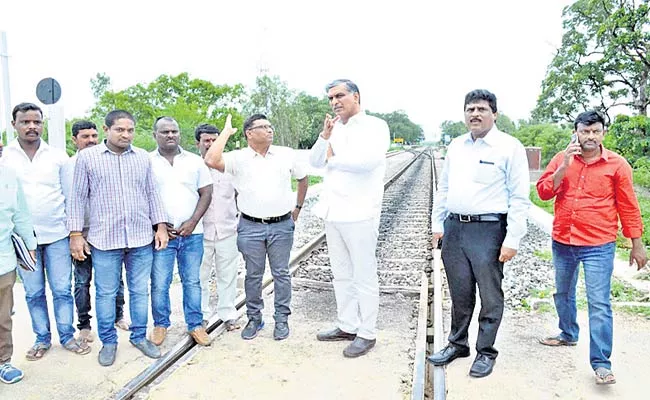 Manoharabad-Gajewel Railway Line Works To Be Completed Soon - Sakshi