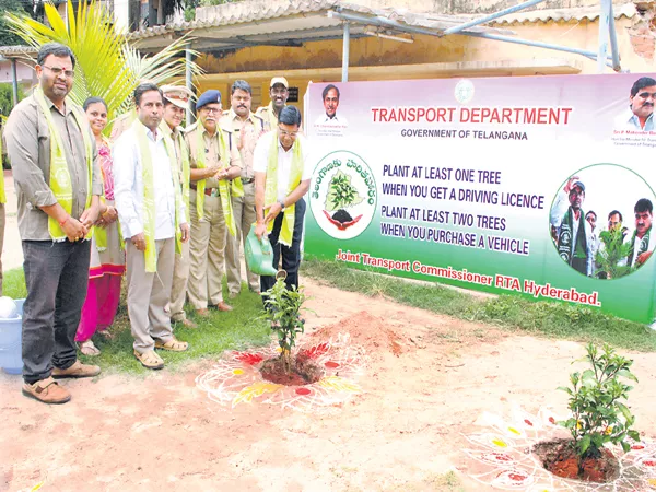 Innovative harithaharam in the RTA - Sakshi