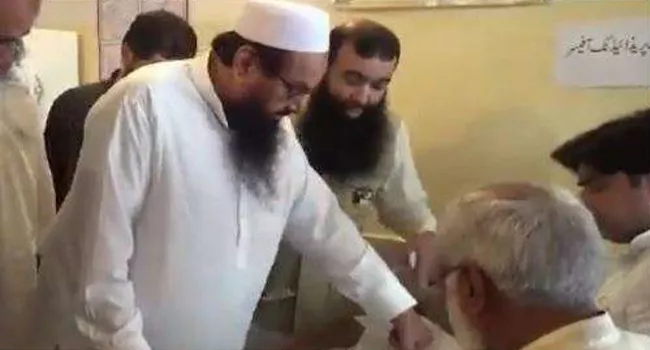 Hafiz Saeed Casts Vote In Pakistan General Elections - Sakshi