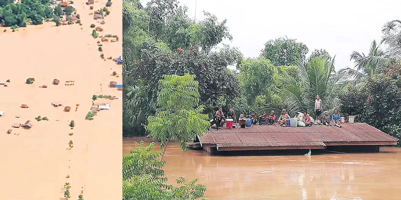 Hundreds reported missing in Laos after dam collapse - Sakshi