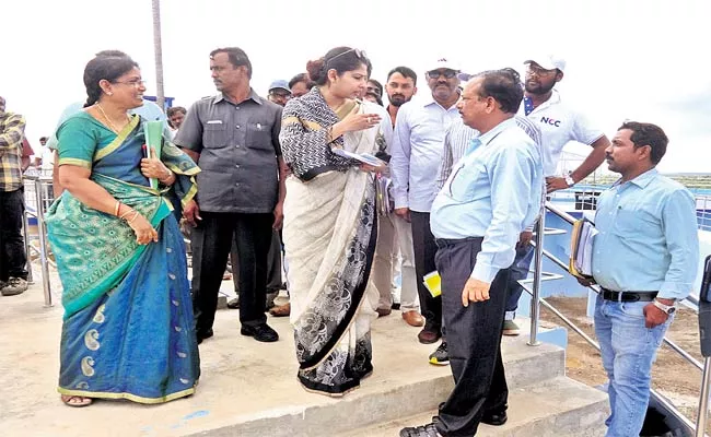 Smita Sabarwal Who Examined The Water Treatment Plant At Japarpalli - Sakshi