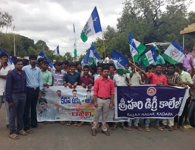 JAC Leaders Protest For AP Special Status YSR Kadapa - Sakshi