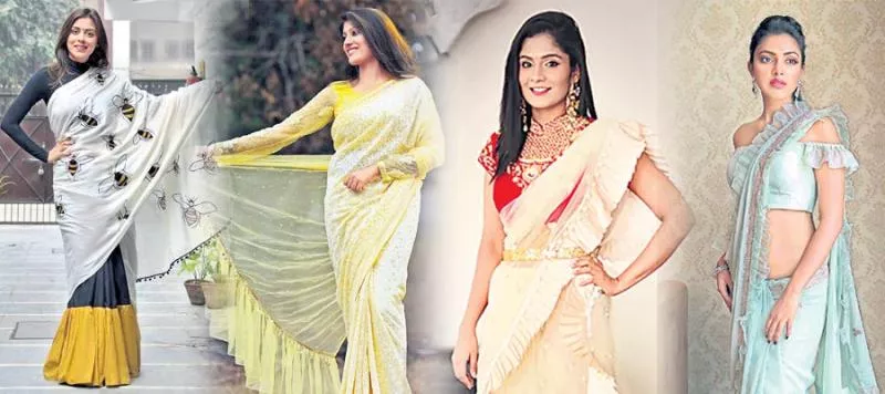 New fashion to Saree - Sakshi