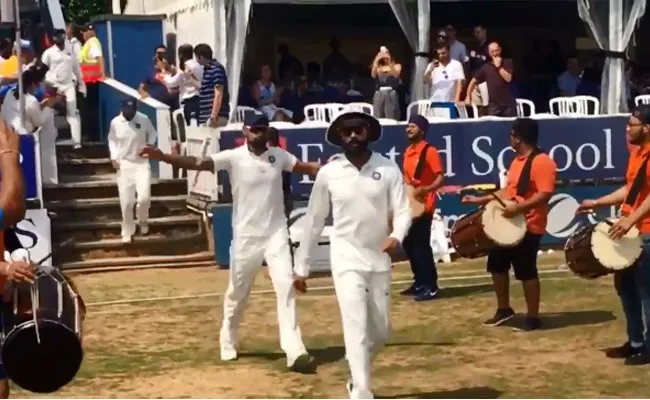 Virat Kohli Enter the Ground in Style Against Essex  - Sakshi