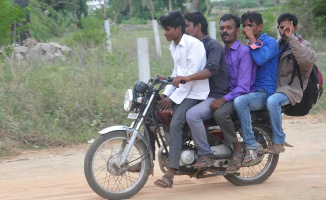 Youth Triple Riding Photo Captured In Chittoor - Sakshi