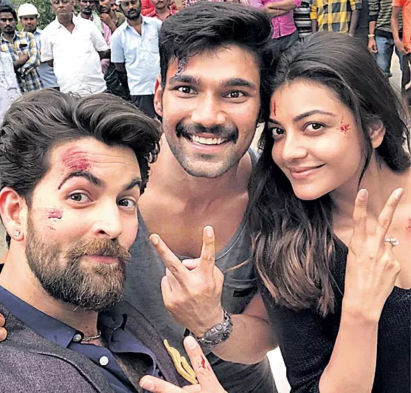 Kajal Aggarwal Bellamkonda Srinivas and Neil Nitin Mukesh - Sakshi