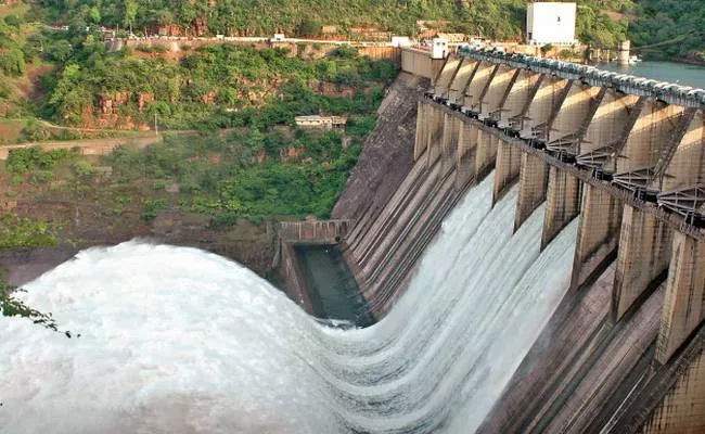 Srisailam Project Four Gates Opened - Sakshi