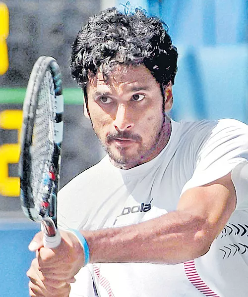 Saketh in Pre Quarters of Kentucky Bank Tennis Championship - Sakshi