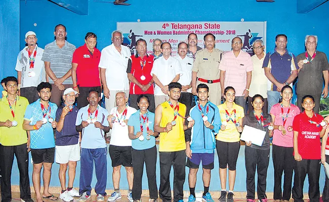 Siril Verma, Abilasha won Badminton Titles - Sakshi