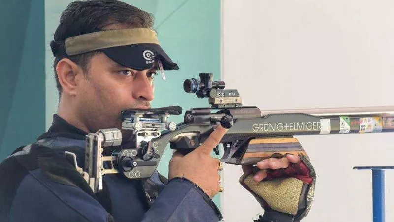 Sanjeev Rajput wins silver in 50m Rifle 3 positions shooting - Sakshi