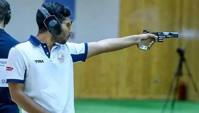 Saurabh Chaudhary clinched gold for India in 10m Air pistol men final - Sakshi