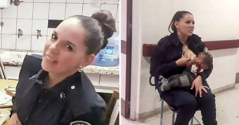 Argentina Police Officer Breastfed Baby Picture Viral On Internet - Sakshi