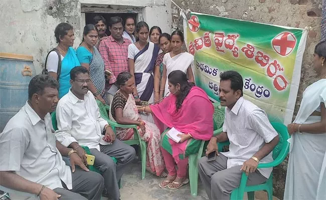 Medical Camp In Pedamanapuram  - Sakshi