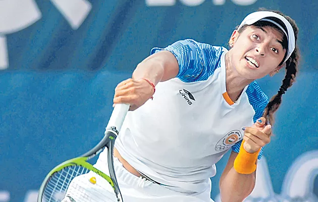 Ankita Raina assured of tennis medals after entering semis - Sakshi