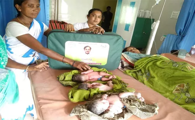 Triplets In Khammam - Sakshi