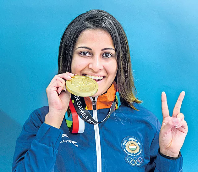  Heena Sidhu tackles pressure, technical glitch for bronze - Sakshi